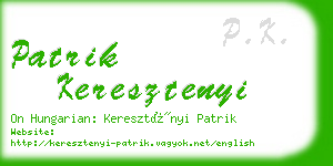 patrik keresztenyi business card